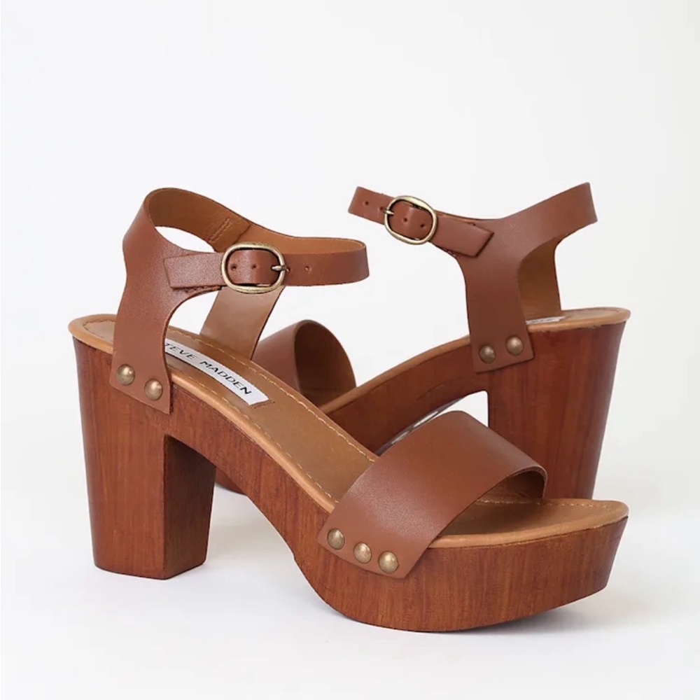 Steve Madden Luna Tan Leather Heels